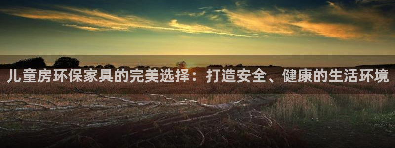 杏耀3代理：儿童房环保家具的完美选择：打造安全、健康的生活环