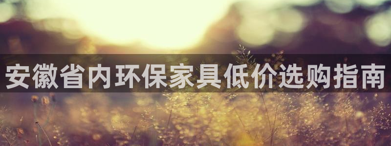 杏耀平台注册网址：安徽省内环保家具低价选购指南